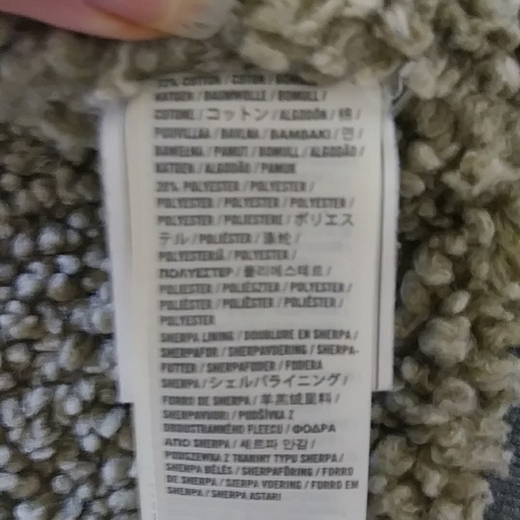 Y2K Hollister heavy sherpa lined sweatshirt zip up jacket sz S - Picture 8 of 10